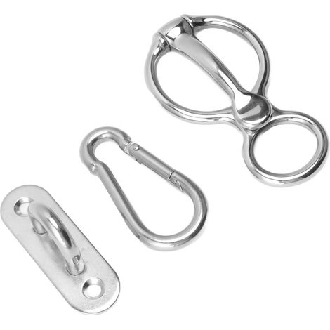 Anneau d'attache pour cheval en acier inoxydable, demi-anneau rond, équipement d'entraînement pour chevaux, équipement de sécurité pour tirer le cheval (1/5)