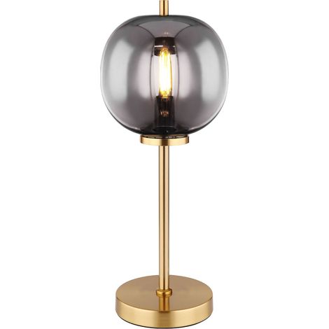 Globo - lampada da tavolo - Blacky I - ottone nero - vetro