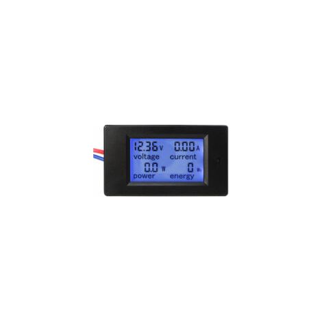 Voltmetro con display LCD, indicatore tester amperometro 12V, multimetro digitale volt-amperometro-watt per alimentazione CC 6,5-100V 100A - Crezuo
