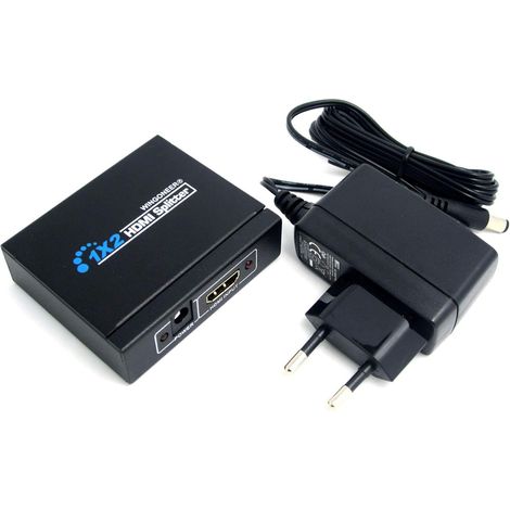 1x2 HDMI Splitter Ports HDMI 1 à 2 Sorties HDMI V1.4 pour HD TV PS3 PS4 Blu-Ray (1/5)