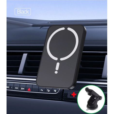 Chargeur de voiture magnétique sans fil 30 W avec ventouse pour iPhone 12, 13, 14, 15 et 16 Pro Max MagSafe, support de téléphone - AquaForge (1/5)