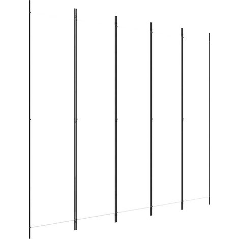 Divisorio a 5 Pannelli Bianco 250x220 cm Tessuto vidaXL