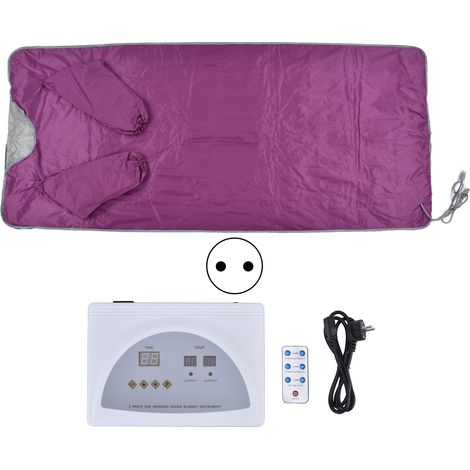 Couverture chauffante infrarouge lointain violette 650W, couverture de transpiration amincissante avec manches, pour maison, prise UE 220V (1/5)