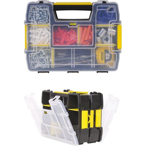 Cassetta portaminuterie e viti con scompartimenti modulari Organizer Stanley STST1-71197