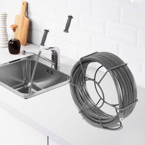 Pipe Cleaning Spiral for Electric Pipe Cleaning Machine, 32.8 ft Spiral Dia 16mm (1/5)