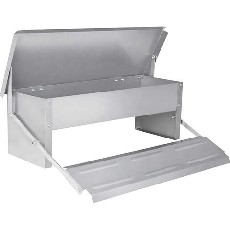 Mangeoire automatique JOIEYOU pour volailles, avec pieds à pédales, capacité de 5 kg, en métal, étanche, station d'alimentation, mangeoire automatique pour poulets (1/4)