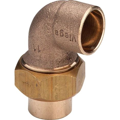 Viega Raccordo di transizione a 90 gradi, d 28mm Bronzo rosso Modello 94096, 146368
