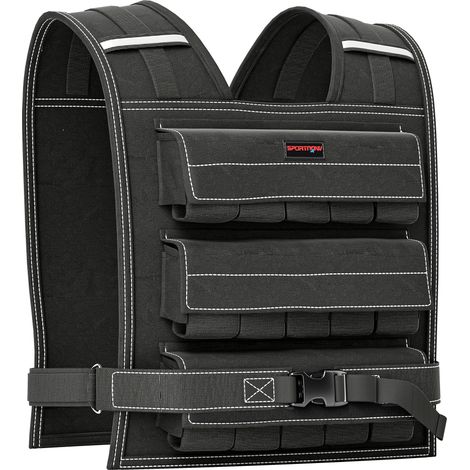 15KG Adjustable Weighted Vest for Running and Exercise with 30 Metal Weights and Reflective Strips for Enhanced Safety (1/5)