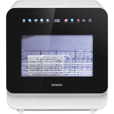 Mini Lave vaisselle avec écran tactile Blanc Classe C Bomann TSG5702-Blanc (1/5)