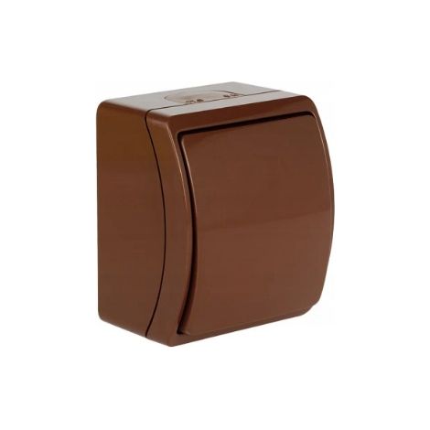 Interrupteur unipolaire étanche marron IP44 KOALA (1/5)