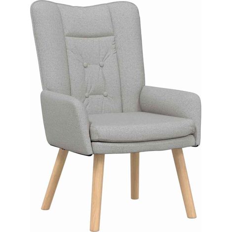 Fauteuil de Salon,Chaise,Fauteuil relaxant Gris nuage 63 x 67 x 94 cm tissu CFW364711 (1/5)