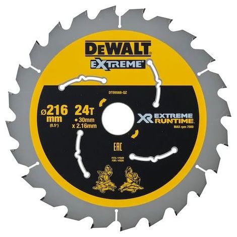 DeWALT - Lame de scie circulaire à bois 216x30 mm, 24 dents DT99568