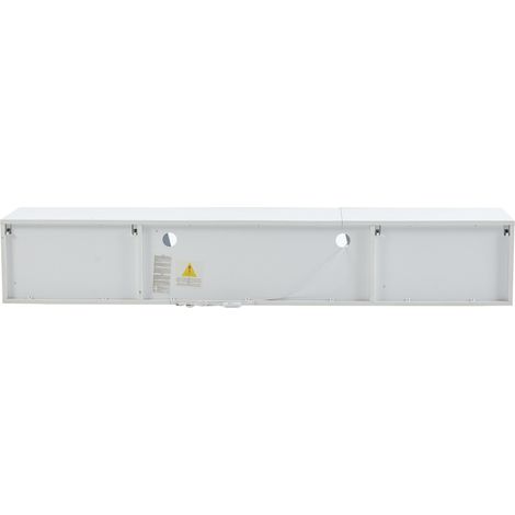 Mobile TV sospeso 180 x 35 x 30 cm con LED, 3 ante, bianco lucido, per TV fino a 75 pollici (1/5)
