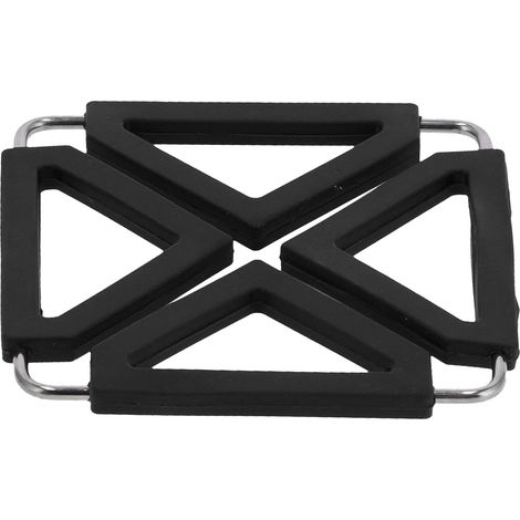 Tapis de casserole triangulaire en silicone, support pour casserole en acier inoxydable, dessous de verre antidérapant, tapis de bol isolant, set de table (1/5)
