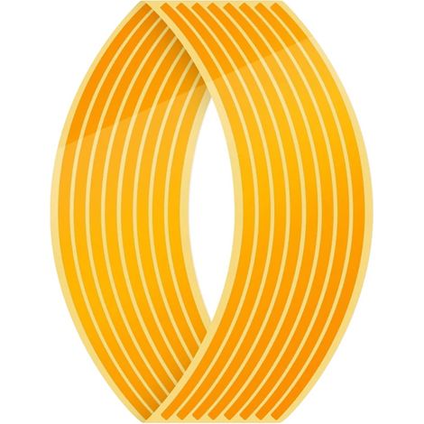 Pegatinas para ruedas, cinta reflectante para llantas, duraderas e impermeables, color dorado. (1/2)