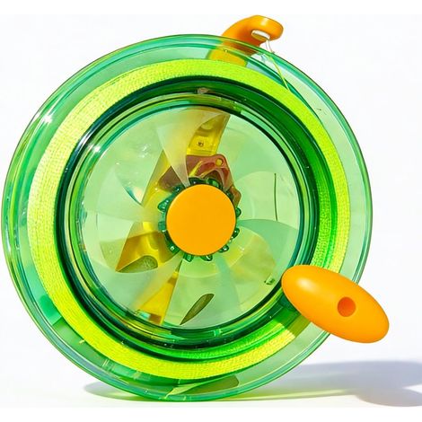 Bobine de cerf-Volant Anti-Retour pour Adultes et débutants Verrou anti-retour, roulements en acier intégrés, fil tressé résistant, poignée ergonomique, cadre plastique résistant (1/5)