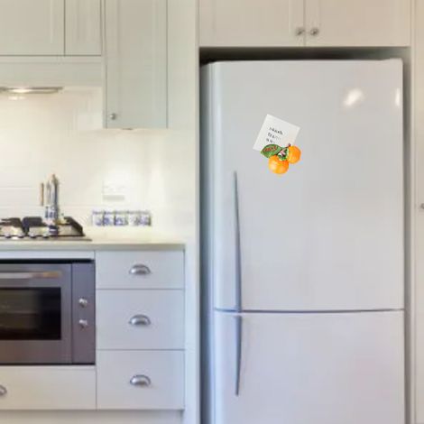 Aimants de réfrigérateur 3D en forme de fruits, aimants réalistes représentant des aliments, parfaits comme cadeaux, accessoires photo et objets en résine. (1/5)