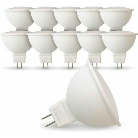Ampoule LED GU5.3 MR16 - 5 W Équivalent 40 W - Température de Couleur 4000 K Blanc Neutre - Angle de Diffusion 120° - Lot de 10 (1/5)