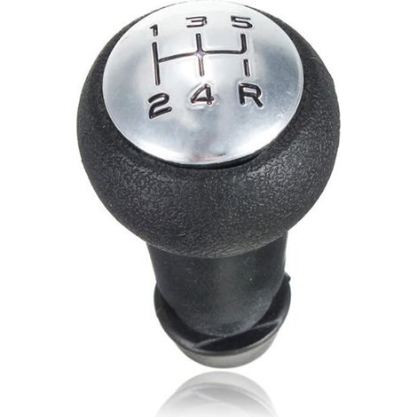 1 Pommeau de levier de vitesse chromé, gravure 6 rapports, installation facile, pour Peugeot 106 206 306 406 107 207 307 407 (1/5)