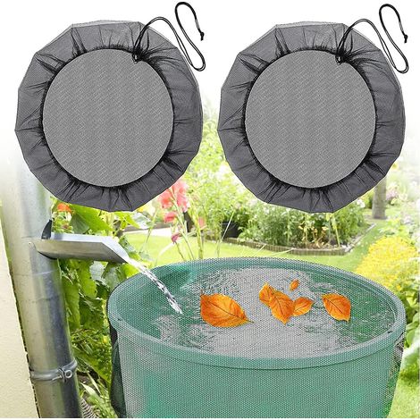 Filiyano-Filet de récupération d'eau de pluie, housse de 95 cm avec cordon de serrage, filet de protection ajustable, protection contre les feuilles (1/5)