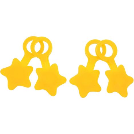 4 bouchons de baignoire, jaune, silicone, 2,9-3 cm, anti-fuite (1/5)