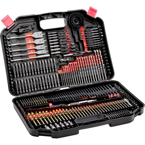 Ensemble de Forets et Embouts pour Perceuse Tournevis 246PCs, Coffret de Mèches et Embouts de Tournevis, Kit de Perçage et de Vissage du Bois, du Métal, avec Étui de Transport, Bricolage