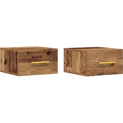 Maison Exclusive - Armadio da Notte 2 pcs Legno vecchio 35 x 35 x 20 cm (1/5)