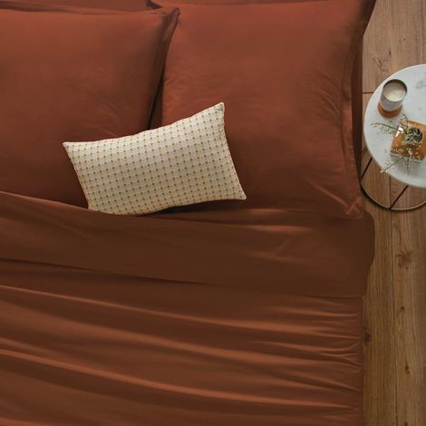 Housse de Couette "Intérieur" 140x200cm Terracotta (1/3)
