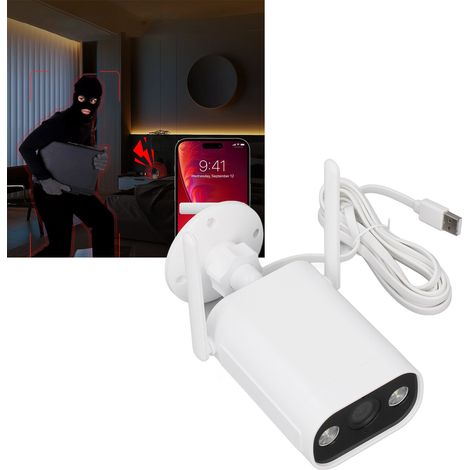 WLAN-Überwachungskamera für den Außenbereich mit Anti-Graffiti-Funktion, Fernsteuerung per Mobiltelefon, drahtloses WLAN, hochauflösende Infrarot- und Nachtsicht, Bewegungserkennung, 100–240 V, europä (1/5)