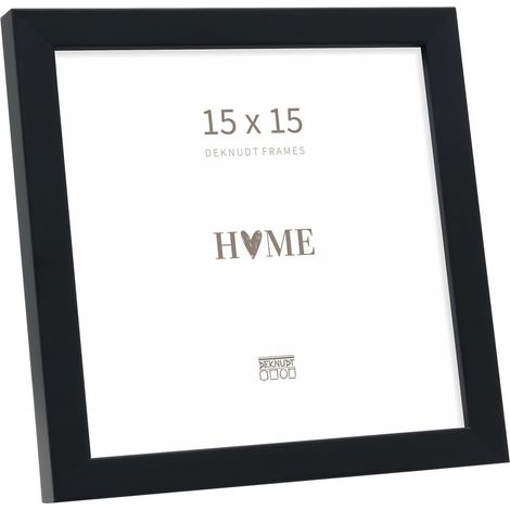 Cadre Bois Couleur Noir Photo 15x15cm S243K2 (1/5)