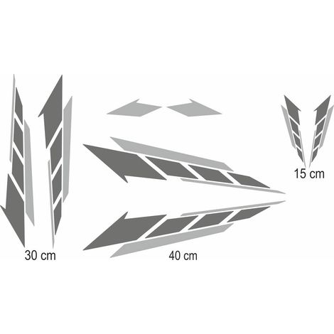 Decor Kit Universale per Moto Yamaha Argento Antracite (1/2)