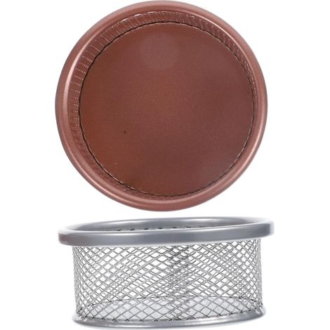 Soporte metálico para clips de escritorio de 2 piezas, apilable, color plata. (1/5)
