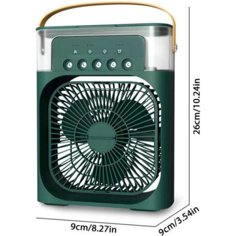 Outdoor-Ventilator und Sprühnebelanlage, tragbarer Klimaanlagen-Ventilator, 4-in-1 Mini-Ventilator mit Wassersprühfunktion, 3 Geschwindigkeitsstufen, Verdunstungsluftkühler (1/5)