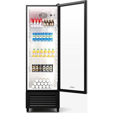 Klarstein GrandCooler nevera para bebidas  306 L  iluminación LED  con ruedas  4 estantes