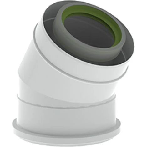 Remeha Coude 30 Grd AW, concentrique, DN 80/125, 7648004