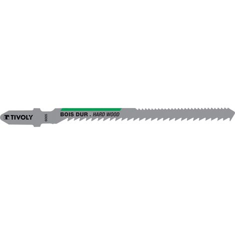 Tivoly • 2 Lames de Scie Sauteuse • Double denture • Coupe Précise • Attache Type T • Pour la Menuiserie • Pour la découpe des Bois de Terrasse