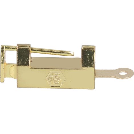 Cadenas doré vintage mini en laiton, décoration rétro pour boîte en bois, armoire, maison (1/5)