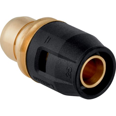 Connecteur à enclenchement rapide pour distributeurs de diamètre 25 mm, en laiton, ÜA