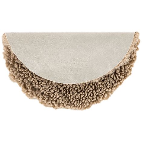 Katy Sitzkissen Ø34 cm Kunstleder beige.