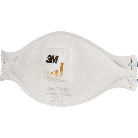 Masque respiratoire Aura 9322+ FFP2 NR D avec valve expiratoire 3M (Par 10)