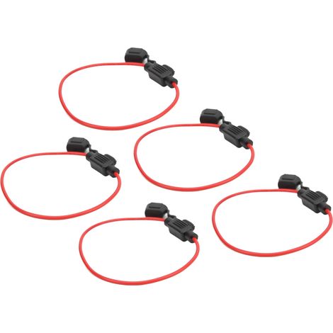 Porte-fusible 12V 30A x5, étanche ignifuge, flexible, démontable, anti-poussière, en ligne (1/5)