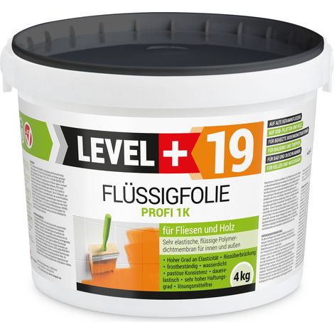 LEVEL+ Flüssigfolie Dichtfolie Abdichtung Holz L+19 - 4KG