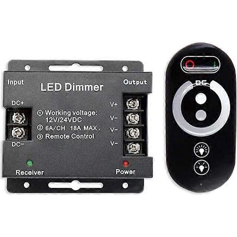 Variateur de lumière 12V/24V avec télécommande tactile sans fil RF (1/5)