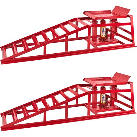 2x Stahl Auffahrrampen AR 2000 2000 kg Auffahrböcke Verladerampe Wagenheber (1/5)