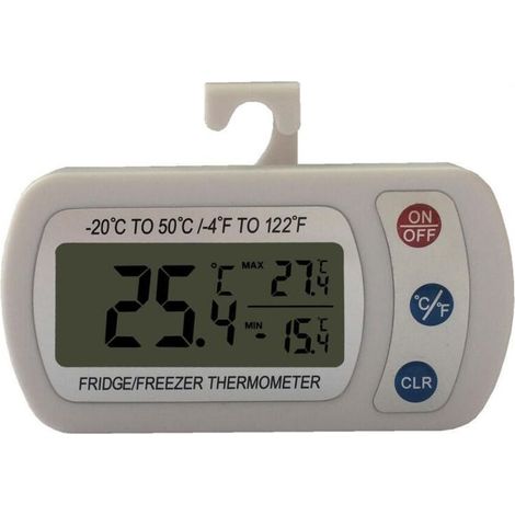 Thermomètre Électronique Haute Précision Étanche - 2 Pièces avec Mémoire Min/Max - Pour Réfrigérateur, Congélateur et Cuisine (1/4)