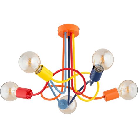 Plafonnier loft multicolore enfant 5xE27 Alfa Wingo (1/5)