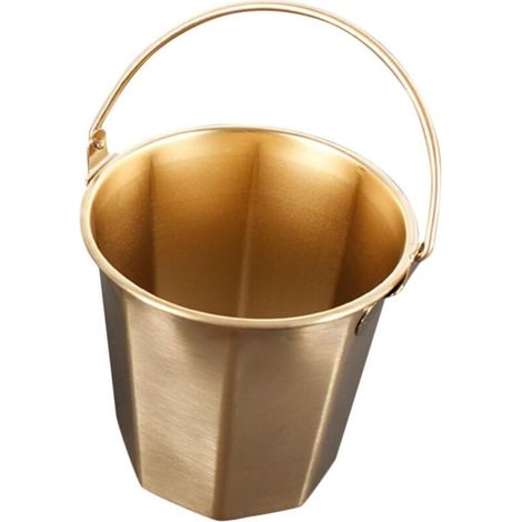 Seau Acier Inoxydable Épais avec Poignée Portable pour Stockage Liquide (1/5)