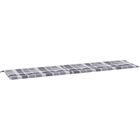 Maison Exclusive - Cuscino per Panca a Quadri Grigi 200x50x3cm Tessuto Oxford (1/5)