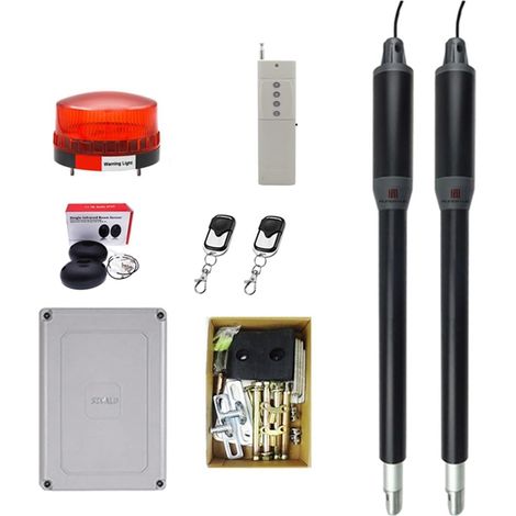 Kit d'ouvre-portes automatiques Contrôleur WiFi actionneur linéaire électrique 300kgs moteur système de moteur ouvre-porte pivotant automatique avec KIT à double bras épais pour accessoires de portail (1/5)