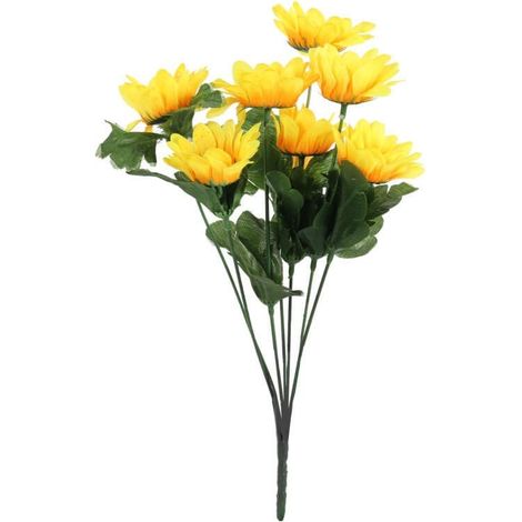 Ramo de girasoles artificiales - Decoración realista, color amarillo, altura 35 cm (1/3)